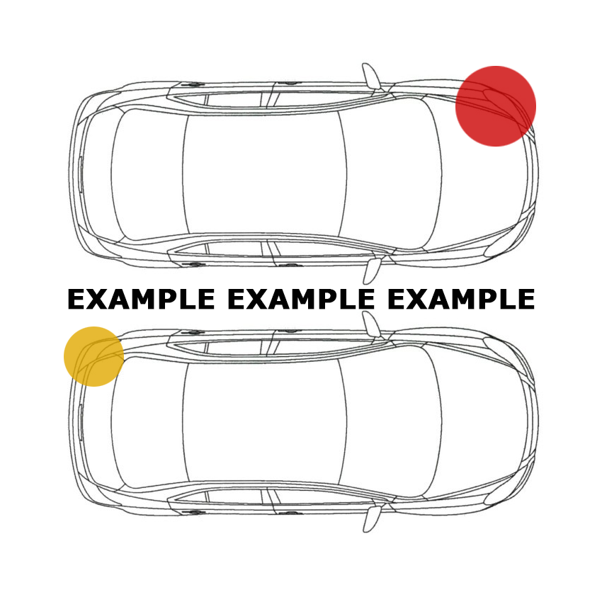 Example damage diagram for history report